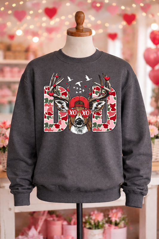 Dad Hunting Valentines Sweatshirt