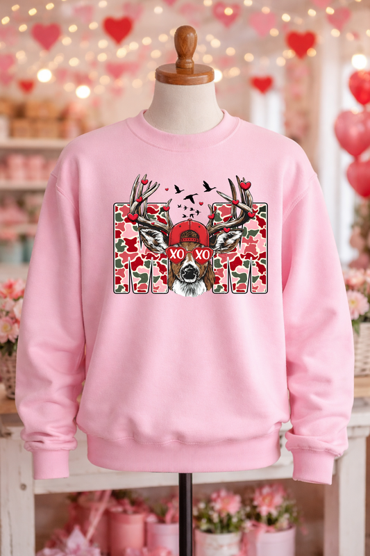 Mom Hunting Valentines Sweatshirt